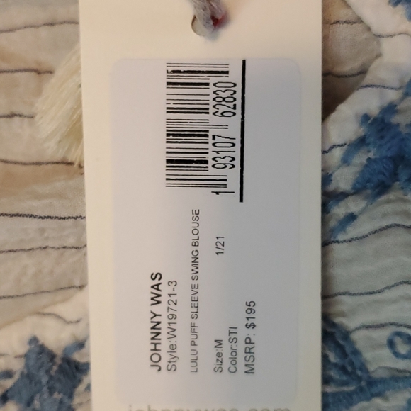 Johnny Was Workshop Lulu Puff Sleeve Swing Blouse - Picture 9 of 14